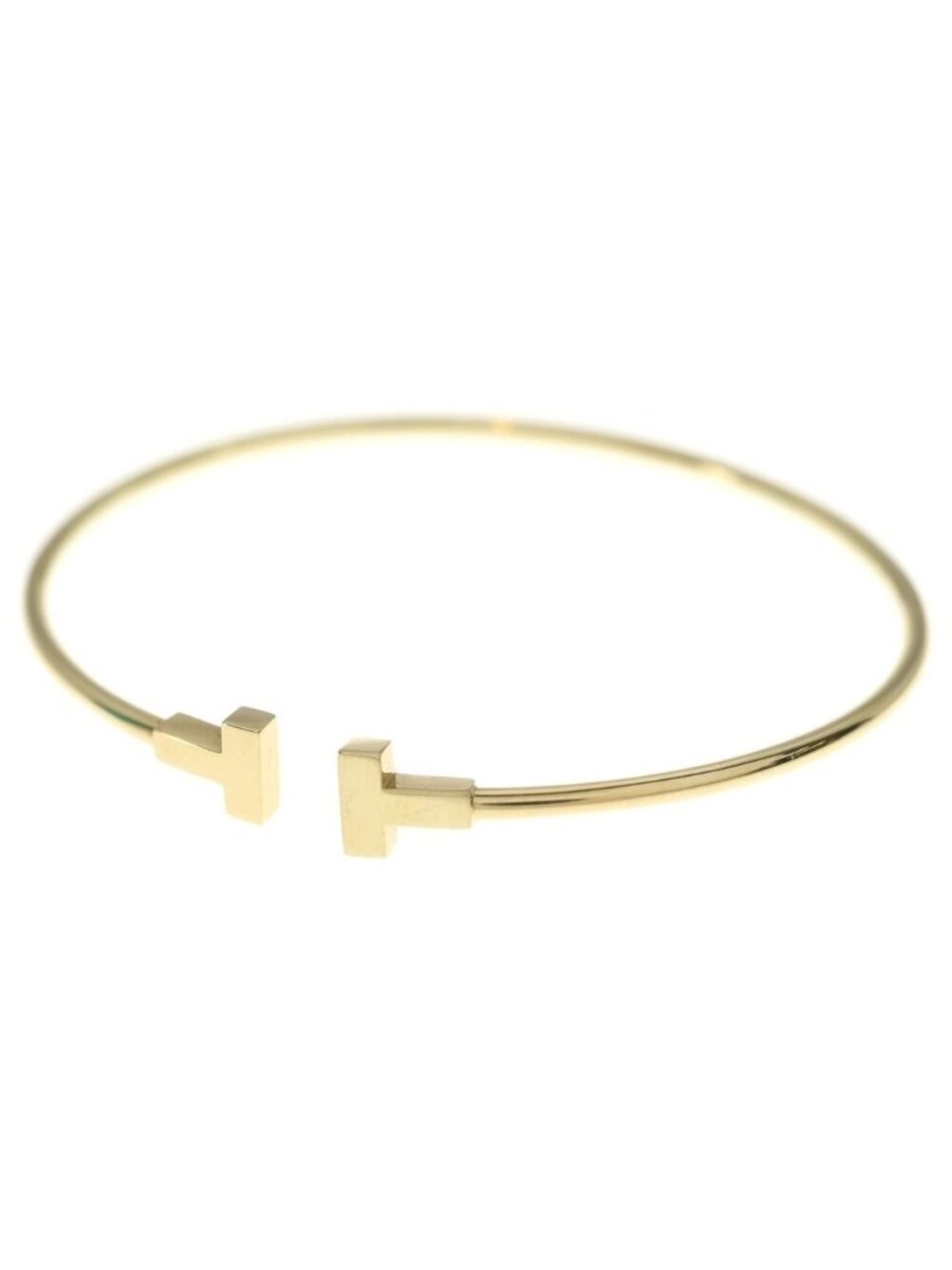 Tiffany & Co T Wire Naro Bracelet Bangle Gold